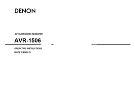 Denon AVR-1506 (53 pages) Audio/Video Receiver Operating Manual