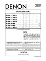 Denon AVR-1709 AVR-1609 AVR-1519 AVR-1509 AVR-689 AVR-589 AVC-1509 (149 pages) Audio/Video Receiver Service Manual