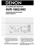 Denon AVR1602 (94 pages) Audio/Video Receiver Operating Manual