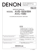Denon AVR-1604 AVC-1580 3-CHOME 113-0034 (72 pages) Audio/Video Receiver Service Manual
