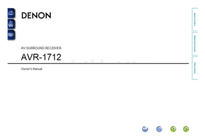 Denon AVR-1712 (104 pages) Audio/Video Receiver Operating Manual