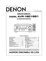 Denon AVR-180 (39 pages) Audio/Video Receiver Service Manual