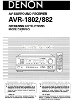 Denon AVR-18021882 (55 pages) Audio/Video Receiver Operating Manual