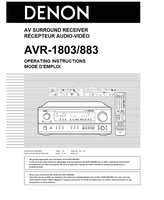 Denon AVR-1803 (131 pages) Audio/Video Receiver Operating Manual