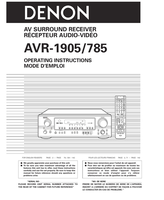 Denon AVR-1905 (77 pages) Audio/Video Receiver Operating Manual