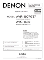 Denon AVR-1907 AVC-1630 X0288 (16 pages) Audio/Video Receiver Service Manuals Denon AVR-1907 AVC-1630 X0288 (16 pages) Audio/Video Receiver Service Manuals