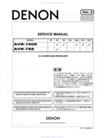 Denon AVR-1908 AVR-788 X0353 (243 pages) Audio/Video Receiver Service Manual