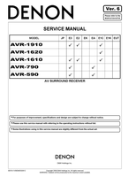 Denon AVR-1910 AVR-1620 AVR-1610 AVR-790 AVR-590 S0018-1V06DM (154 pages) Audio/Video Receiver Service Manual