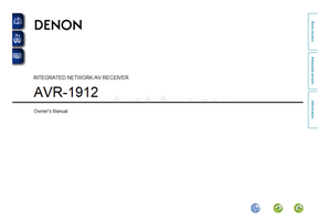 Denon AVR-1912 (133 pages) Audio/Video Receiver Operating Manual