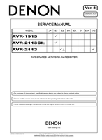 Denon AVR-1913 AVR-2113CI AVR-2113 S0892-1V08DM DG1408 (222 pages) Audio/Video Receiver Service Manual