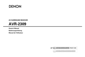 Denon AVR-2309 (81 pages) Audio/Video Receiver Operating Manual