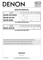 Denon AVR-2310CI AVR-2310 AVR-890 AVC-2310 X0415V03DM DG0910 (170 pages) Audio/Video Receiver Service Manuals Denon AVR-2310CI AVR-2310 AVR-890 AVC-2310 X0415V03DM DG0910 (170 pages) Audio/Video Receiver Service Manuals