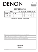 Denon AVR-2312CI AVR-2312 S0376-0V05DM DG1110 (226 pages) Audio/Video Receiver Service Manual