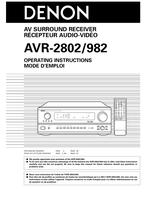 Denon AVR-2802 RC-903 (73 pages) Audio/Video Receiver Operating Manuals Denon AVR-2802 RC-903 (73 pages) Audio/Video Receiver Operating Manuals