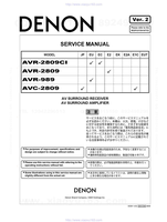 Denon AVR-2809CI AVR-2809 AVR-989 AVC-2809 X0391 (177 pages) Audio/Video Receiver Service Manual