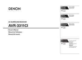 Denon AVR-3311CI (134 pages) Audio/Video Receiver Operating Manual