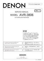 Denon AVR-3806 X0253 (123 pages) Audio/Video Receiver Service Manual