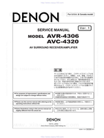 Denon AVR-4306 AVC-4320 X0264-1 (136 pages) Audio/Video Receiver Service Manuals Denon AVR-4306 AVC-4320 X0264-1 (136 pages) Audio/Video Receiver Service Manuals
