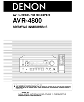 Denon AVR-4800 TAPE-2 TAPE-1 RC-869 (69 pages) Audio/Video Receiver Operating Manual