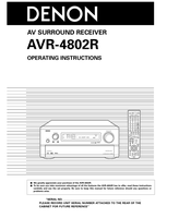 Denon AVR-4802R (90 pages) Audio/Video Receiver Operating Manual