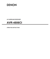 Denon AVR-4806CI (202 pages) Audio/Video Receiver Operating Manual