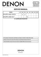Denon AVR-4810CI AVR-4810 S0033-0V03DM DG1002 (201 pages) Audio/Video Receiver Service Manuals Denon AVR-4810CI AVR-4810 S0033-0V03DM DG1002 (201 pages) Audio/Video Receiver Service Manuals