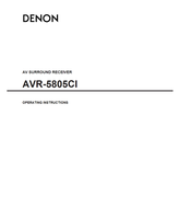 Denon AVR-5805CI (214 pages) Audio/Video Receiver Operating Manual
