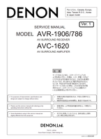 Denon AVR-1906 AVC-1620 X0239 (99 pages) Audio/Video Receiver Service Manuals Denon AVR-1906 AVC-1620 X0239 (99 pages) Audio/Video Receiver Service Manuals