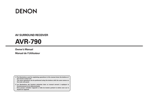 Denon AVR-790 (72 pages) Audio/Video Receiver Operating Manual