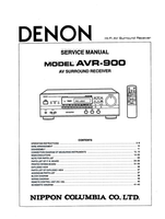 Denon AVR-900 (50 pages) Audio/Video Receiver Service Manual