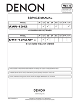 Denon AVR-1312 DHT-1312XP S0396-0V04DM DG1111 (110 pages) Audio/Video Receiver Service Manual