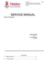 Haier 21F07 HTAF21B (15 pages) TV Service Manual