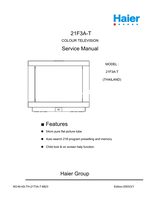 Haier 21F3A-T NOM-AS-TH-21T3A-T-8823 Edition2003 (25 pages) TV Service Manual