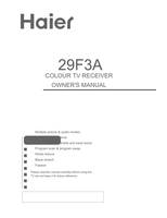 Haier 29F3A (32 pages) TV Operating Manual