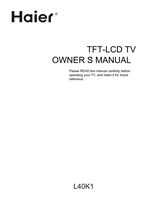 Haier L40K1 (27 pages) TV Operating Manual