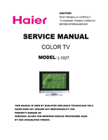 Haier L1927 (34 pages) TV Service Manual
