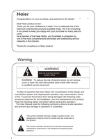 Haier L26A16 L32A16 L37A16 L42A16 L26A18 L32A18 L37A18 L42A18 (38 pages) TV Operating Manual