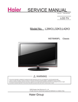 Haier L26K3 L32K3 L42K3 MST6M69FL TV0912S010V0 (67 pages) TV Service Manual