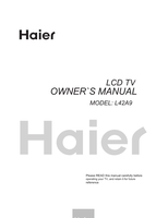 Haier L42A9 (38 pages) TV Operating Manual