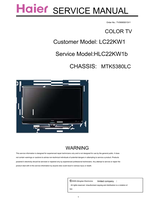 Haier LC22KW1 MTK5380LC (50 pages) TV Service Manual