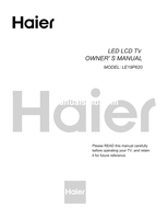 Haier LE19P620 (24 pages) TV Operating Manual