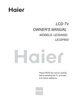 Haier LE32A650 LE32F600 (24 pages) TV Operating Manual
