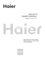 Haier LE32T1000 (16 pages) TV Operating Manual