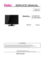 Haier LEC32B1380 LEC32B1380W MSD318 (61 pages) TV Service Manual