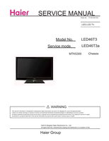 Haier LED46T3 LED46T3a MTK5305 TV1001S013V0 (86 pages) TV Service Manual