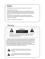 Haier P42LV6-T1 P50V6-A8 (48 pages) TV Operating Manual
