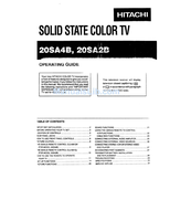 Hitachi 20SA2B (32 pages) TV Operating Manual