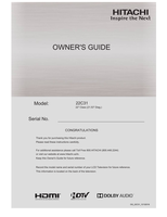 Hitachi 22C31 OG22C3112132018 (40 pages) TV Operating Manual