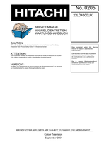 Hitachi 22LD4500UK (59 pages) TV Service Manuals Hitachi 22LD4500UK (59 pages) TV Service Manuals
