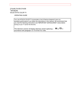 Hitachi 27AX4B, 27AX3B, 27AX0B (47 pages) TV Operating Manual